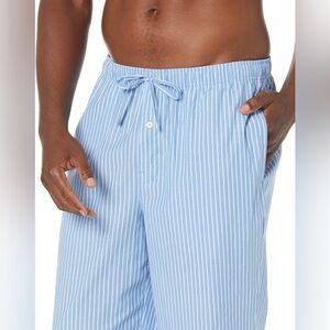 Men's Blue Striped Swim Shorts
